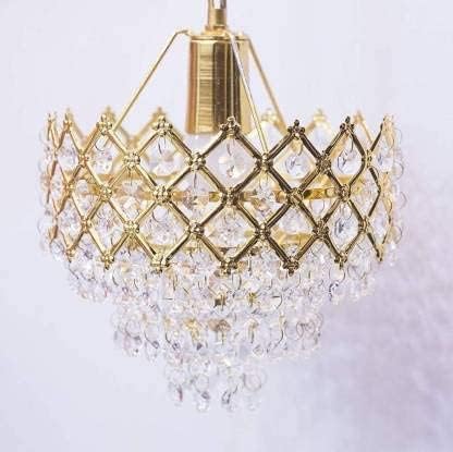 JAI SHIV INTERNATIONAL Crystal Glossy Look Ceiling Lamp Chandelier(AC)