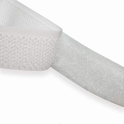 Missyoung SEWING-H&L-2-5-WHITE Sew On Hook And Loop Tape 3/4 Inch Width, Non-Adhesive Sticky Back, Sewing Fastening Tape Nylon Fabric Fastener Interlocking Tape Sewing Fasteners thumb #3