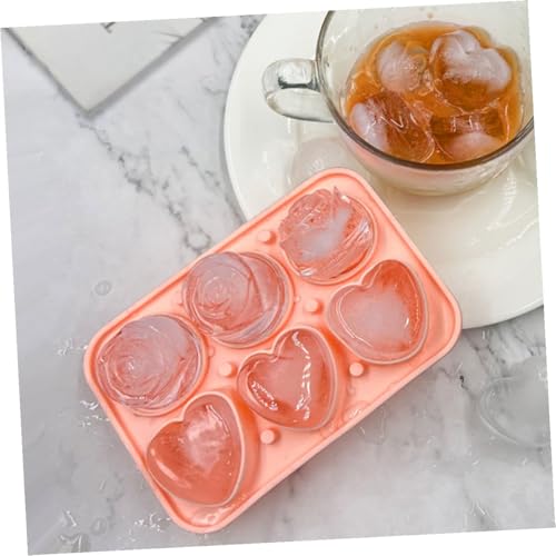Moldes de Hielo Silicona Rosa y Corazón con Tapa miniatura 7
