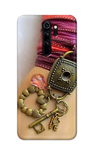 Image of Girl Hand with Keychain Hard Back Case Cover for Redmi Note 8 Pro Back Cover -(J5) VNS2228