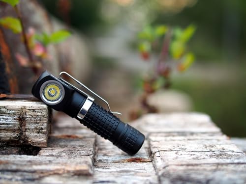 Image of Manker E02 III Everyday-Carry Flashlight, USB-C Rechargeable 10440 / AAA Flashlight, Pocket EDC Flashlight with Magnetic Tail, Reversible Clip (400 Lumens NICHIA 519A-v1 4000K R9080, Black)
