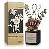 Reed diffuser set sandalwood cedarwood scented oil with dried flowers 609 fl oz180ml long lasting air freshener with diffuser sticks home fragrance for bathroom decor  urban country home decor