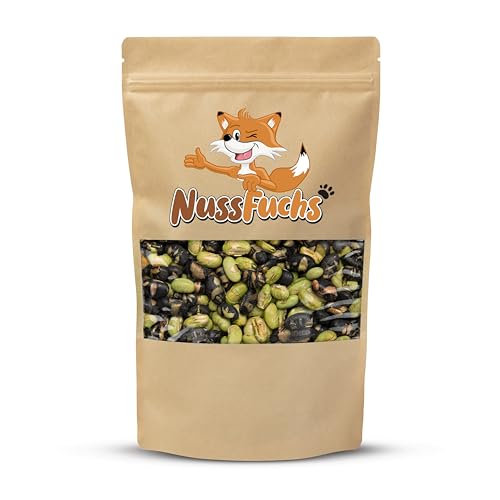 Edamame Mix knackiger Edamame-Mix mit Grünen und Schwarzen Bohnen geröstet & leicht gesalzen Sojabohnen ohne Fett geröstet glutenfrei & vegan Knabberspaß - (1 kg im Beutel)