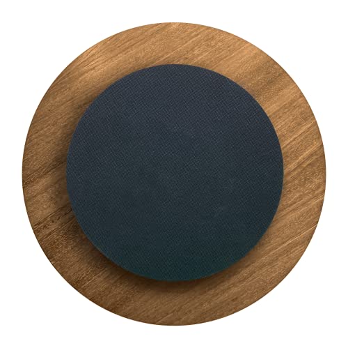Handcrafted Wooden Lazy Susan Turntable, Easy Gliding, Non Skid - Made In Mexico - Line: Imperial White Marble (18 Inches) #TOP3
