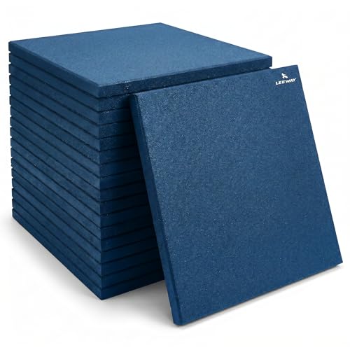 Image of Leeway Gym Mats for Floor | SBR (Set of 10, 10mm, 20 inchx20 inch) Blue | Gym Floor Mat Rubber for Heavy Workout | Equipment Matt for Home Exercise | | Yoga Rubber Tiles, Kids Rooms Heavy Duty Flooring Sheet