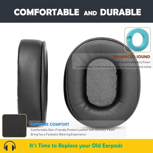 H510 Zeus Wired Gaming Earpads Replacement para Redragon H510 Zeus Wired Gaming Headset Almohadillas de Auriculares con Cuero Proteico y Espuma de Memoria miniatura 3