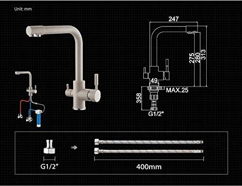Filtre à eau robinet de cuisine mélangeur eau potable évier noir - 2