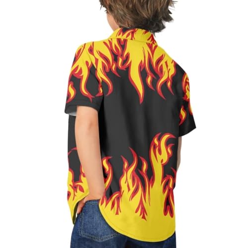 Pinupub Boys Hawaiian Shirt Cute Print Summer Short Sleeve Casual Button Down Aloha Shirts4