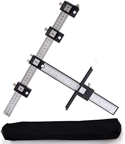 Cabinet Hardware Jig/Punch Locator Drill Guide Template Wood Drilling Dowelling for Installation of Handles, Knobs on Doors and Drawer Pull with Center Punch Cabinet Knobs Tool