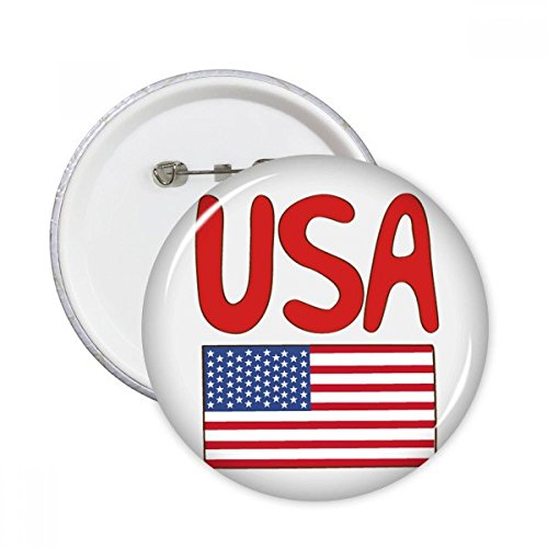 Badge USA rouge rond bouton pour personnaliser une veste en jean au quotidien