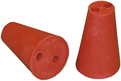 AlcoFermBrew RUBBER BUNG 32/26 + 2 holes (6mm) | Rubber Stopper | Rubber Plug | Laboratory Bung