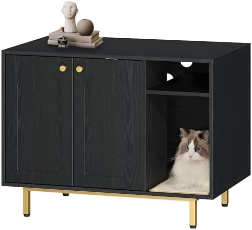 Hzuaneri Armario para Gatos, Mueble Arenero Gatos, Caja de Arena,...