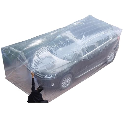 Bache voiture exterieur contre la pluie housse transparente universelle