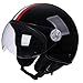 Produktbild Vintage Jethelm 3/4 Elektrischer Motorrad Halbhelm Mit Visier Damen Herren Retro Rollerhelm DOT/ECE Zugelassen Leicht Atmungsaktiv Street Sunscreen Moped Helm C,L