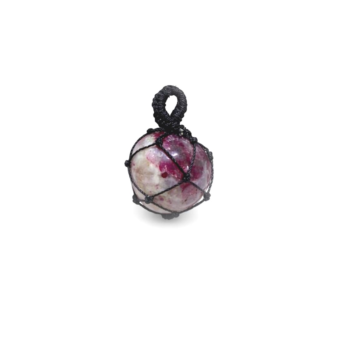 Natural Pink Tourmaline Rubellite Crystal Tumble Shaped Cage Pendant-image-11