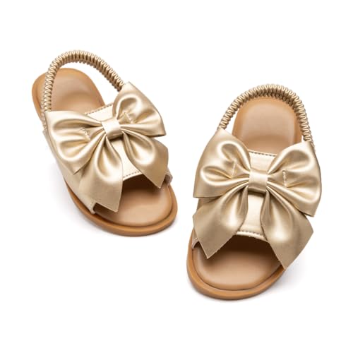 Image of Toddler Girls Sandals Little Girl Summer Flat Sandal Baby Open Toe Outdoor Beach Holiday Dress Shoes