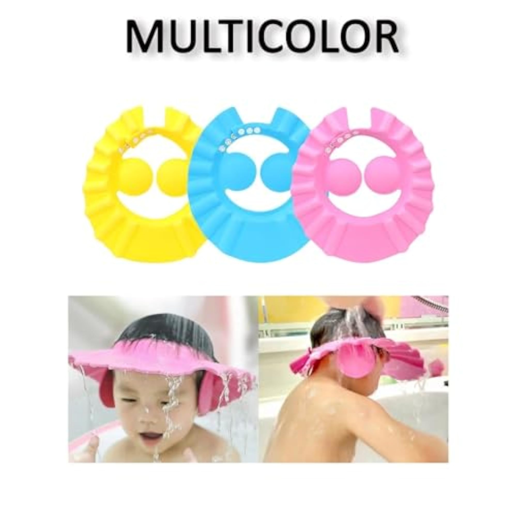 Baby Shower Cap for Children, Adjustable Soft Bathing Protection