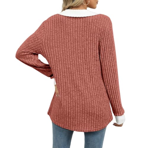 Image of Womens Long Sleeve Shirts Fashion Fall Tops Blouses Sweater Dressy Business Casual Outfits