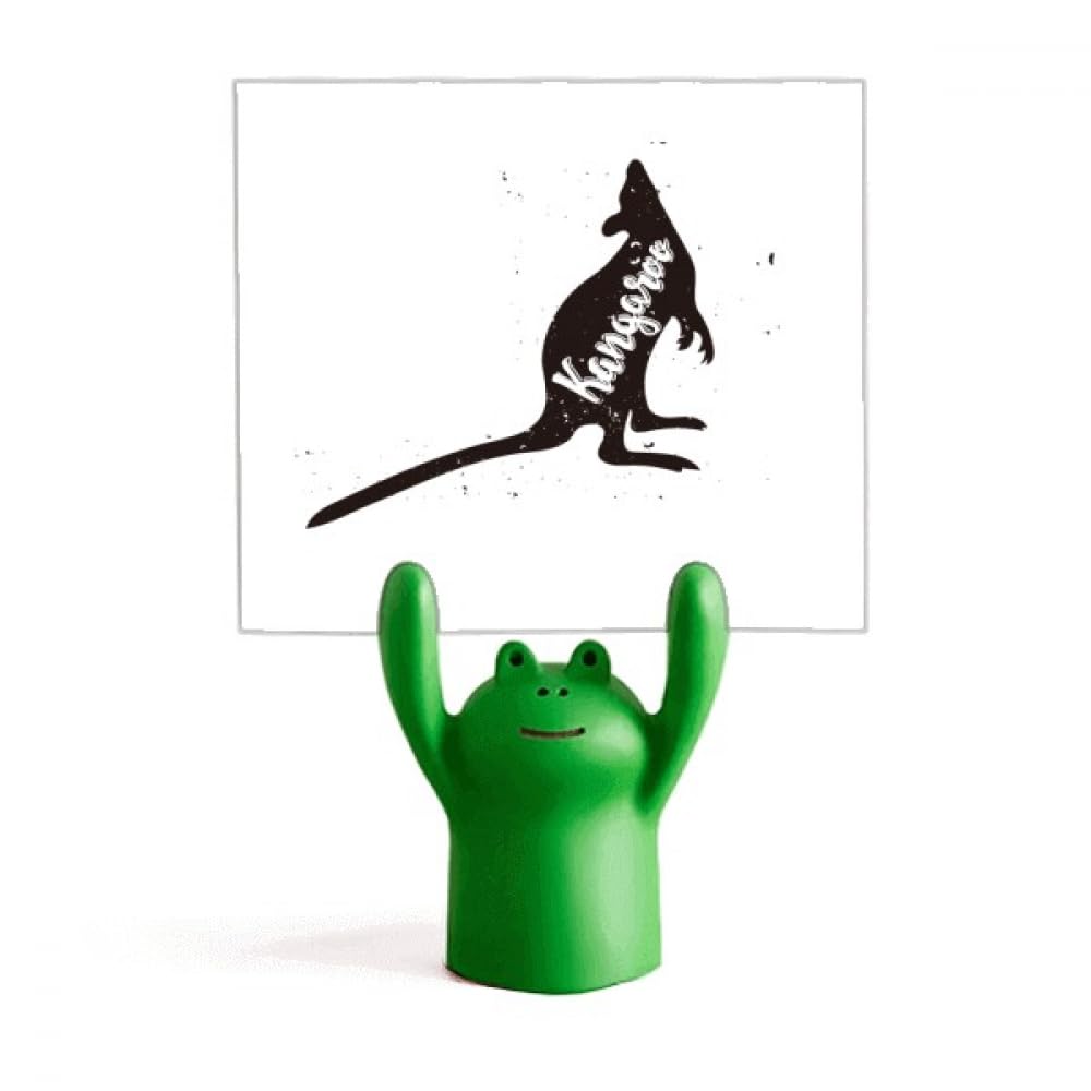 Porte-mémo grenouille noir et blanc en résine pour bureau