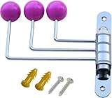 Crochet pivotant : ce crochet mural est flexible, 3 bras oscillants sont assez longs et faciles à ranger différents articles, tels que sac portefeuille, anneau à cheveux pour fille, chapeau, serviette, etc