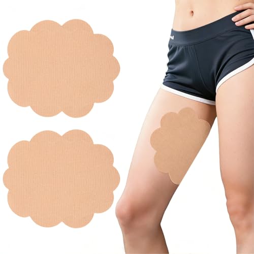 Thigh Inner Anti-Friction Patches, 20 Pcs Breathable Elastic Thighs Lift Skin Tape Ultra-Thin Thigh Anti Chafing Stickers, Disposable Self Adhesive Thighs Patch Rub Prevention Tape for Body Leg Calf