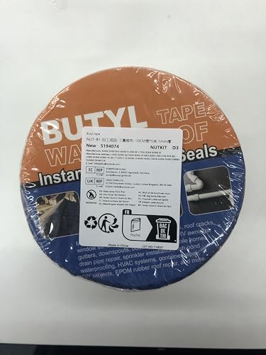 NUTKIT Butyl Tape 100mm x 5m, Waterproof Sealing Tape Outdoor Use for Leaks Leak Repair tape - Image 2