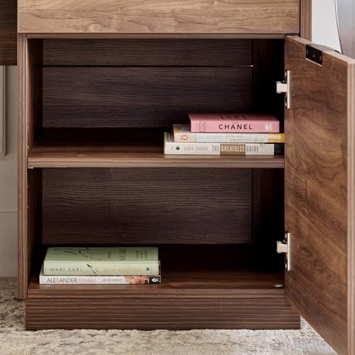 Image of Home Centre | Hadley Study Desk | Study Table for Home Office | Engineered Wood | Brown | 1 Year Warranty