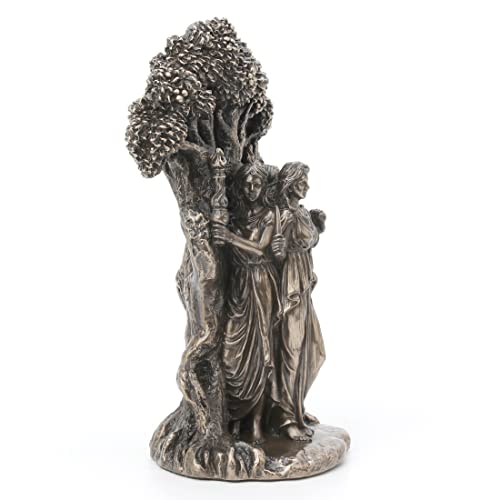 Estatua de Resina Hecate Triple Luna Bronze 7.25" miniatura 3