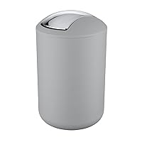 WENKO Portarifiuti con coperchio basculante Brasil L grigio - infrangibile Capacità: 6.5 l