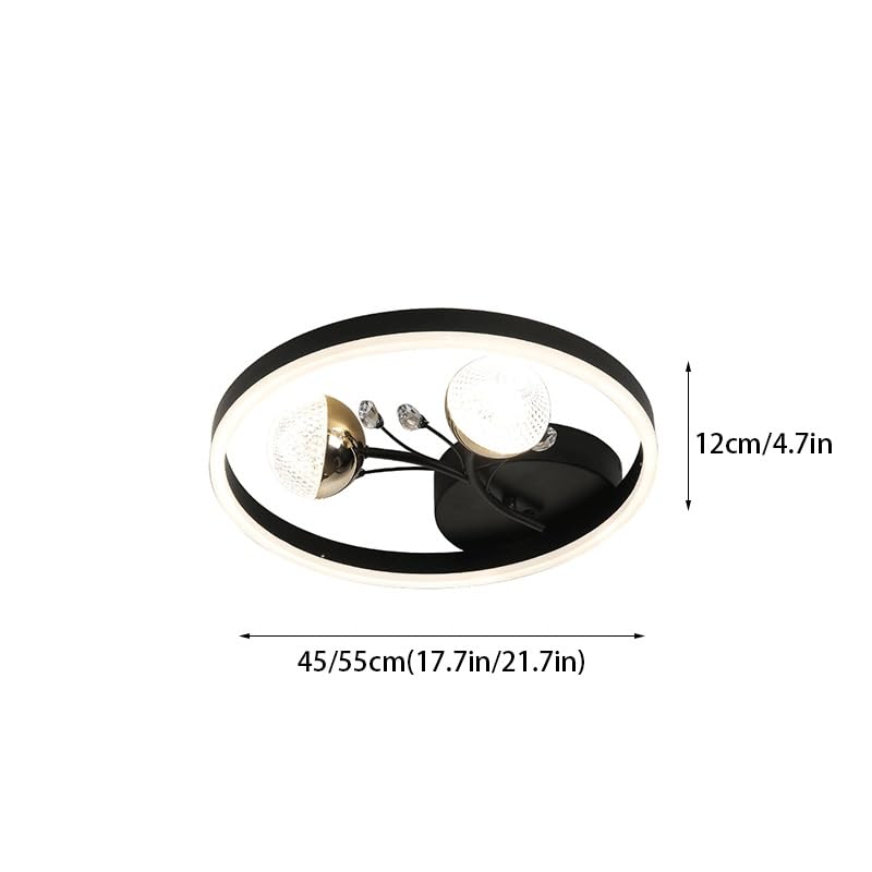 Plafonnier LED chaleureux en cristal pour illuminer une étude - 6