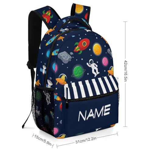 Custom Planet Astronaut Rocket Kid Backpack Personalized Kid's Name Text Children School Bag Customized Bookbag Backpack for Boys Girls Student2