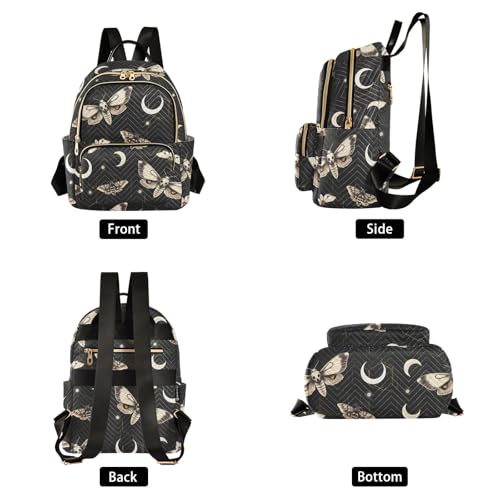 ALAZA Mini Backpack Purse for Women Lightweight Girls Small Size Death Moth Butterfly School Teens College Traveling by ALAZA - Image 2