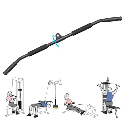 Upgraded Lat Pull Down Bar for Home Gym Lat Pulldown Attachments for Pulley System Gym Cable Machine LAT Pull Down Machine, 39'' Lat Bar Accessories, Workout Equipment, Lat Pull Down Attachment