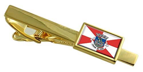 Clip de corbata de la bandera de Faro de oro para lucir impecable en la oficina