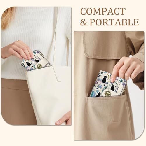 Icycay Cat Small Wallet Women RFID Blocking Bifold Cute Credit Card Holder — view 5