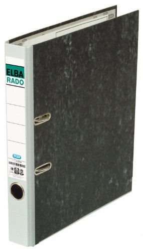 Elba Recycling-Ordner A4, Rado Wolkenmarmor, 5 cm schmal, grau, 1 Stück