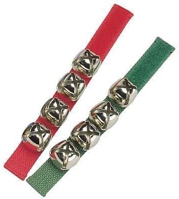 Woodstock - CHRISTMAS JINGLE BELL BANDS ~ Set of 2 Bells(Red & Green) - Music Collection - Kid's Instrument