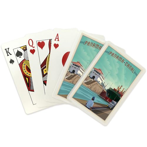Baraja de cartas de poker Panama Canal 52 naipes miniatura 2
