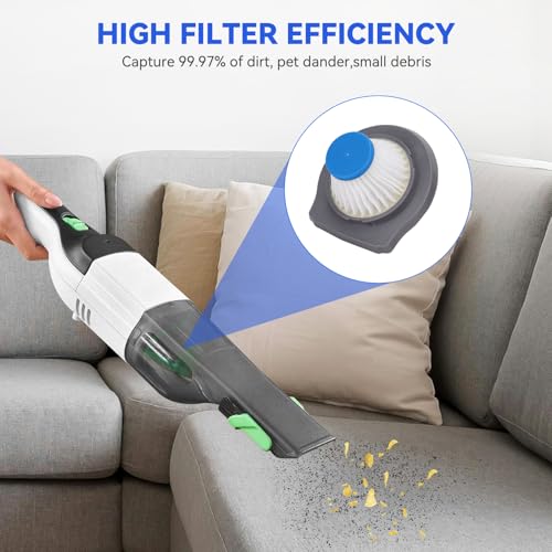 Image of HLVCF10 Vacuum Filter Replacement Compatible with BLACK and DECKER Dustbuster AdvancedClean & Reviva Series Hand Vacuum Cleaner (4 Pack)