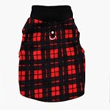 PIXRIY Dog Sweater, Soft Fleece Vest with Leash Ring Pullover Jacket Winter Pet Dog Clothes for Pupp