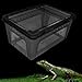 Bothyi Reptile Terrarium Enclosure Tortoise Terrarium Stackable Container Turtle Tank for Frog Lizards Amphibians Crayfish, Black