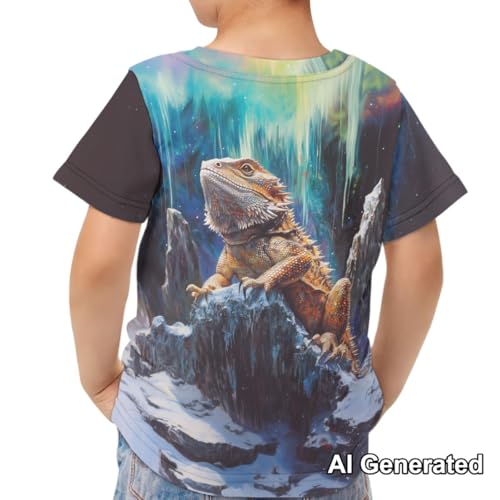 Image of Xhuibop Kids Tshirts Girls Boys 3-16 Years Summer Clothes for Teens Loose Fitting Tops