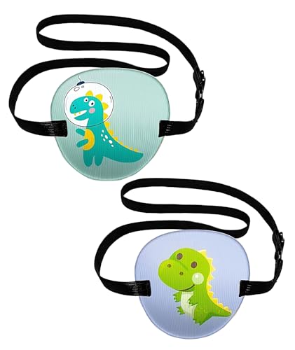 Image of 2 PCS Eye Patch for Kids, Reusable Eye Patches for Lazy Eyes, Pirate Eyes Patch, Eye Cover, Christmas Pirate Theme, Cartoon Character Color Matching(multicolour 2)