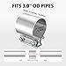 EVIL ENERGY 3.0 Inch Exhaust Clamp, Butt Joint Band Clamp Sleeve Coupler Stainless Steel for Pipes, Mufflers, Catalytic Converters 1PCS