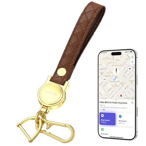 HiWe Anti-Lost Keychain, Works with Apple Find My, Carabiner Car
