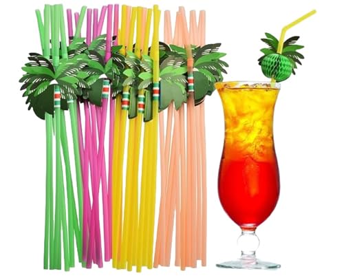20 pitillos plásticos desechables ajustables para beber miniatura 1