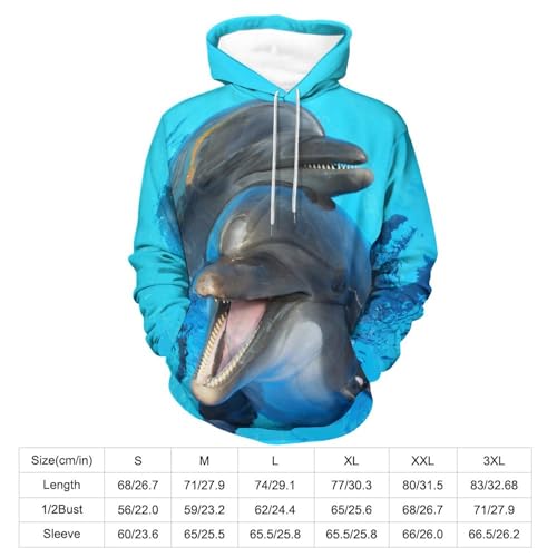 Hoodie dauphin UMENG idéal pour vos sorties décontractées, pull à capuche manches longues
