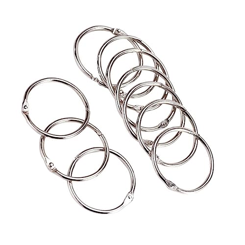 Anillo de hojas sueltas metálico ABOOFAN multipropósito para cortinas 2