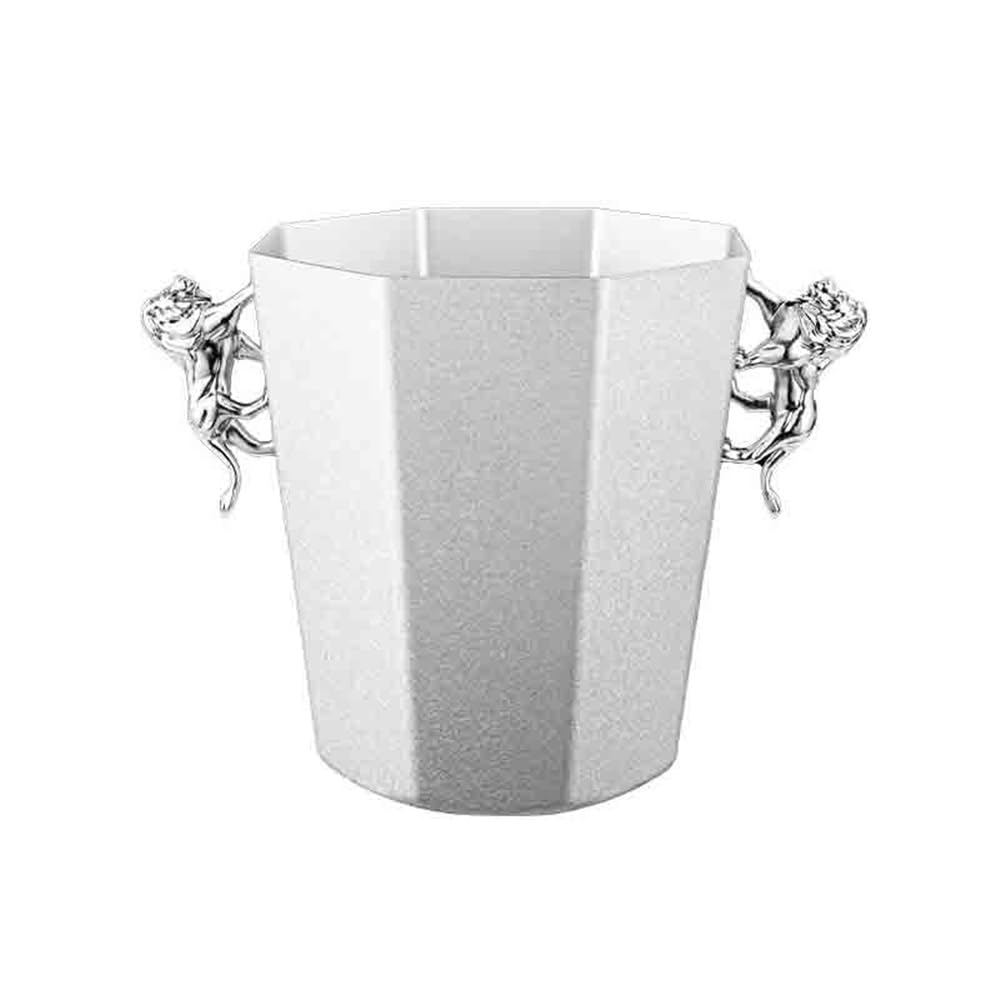 Cubo de Hielo Cubo de Hielo for Bar, Cubo champán, Cerveza Comercial, Vino for Cubitos Cubo de Hielo frío para Barra(Silver)