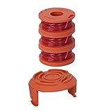 Soapow Edger Spools Replacement Weed Wacker Parts Grass Edger Spool Line Compatible With Worx WA0010 String Trimmer